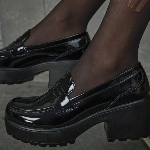 Everyday Collection Stitch Detail Platform Loafer Shoes - Picture 1 of 5